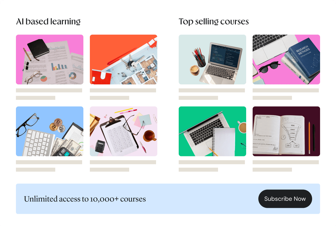 Original page layout compared with a redesigned experience